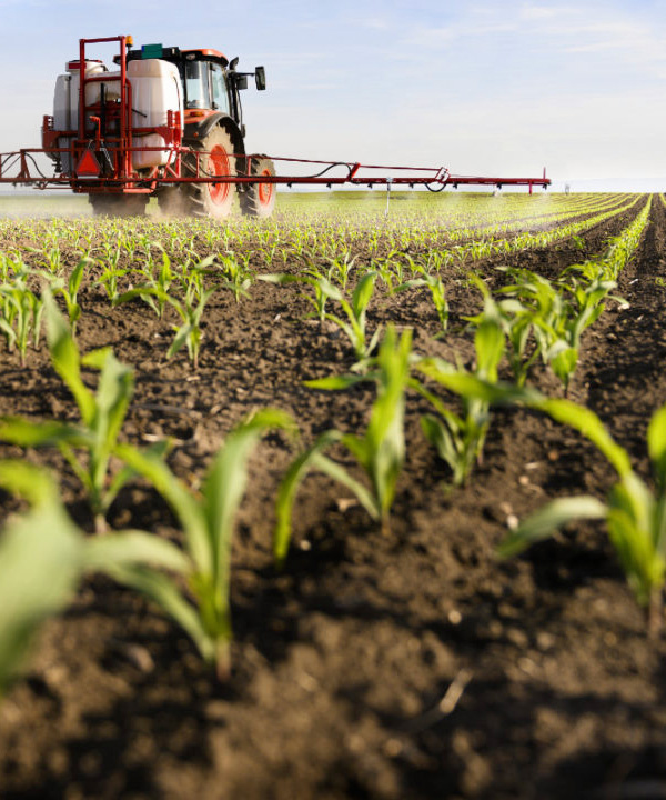 Tractor Spraying Crops