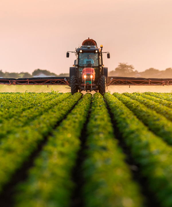 Tractor Spraying Crops