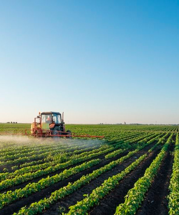 Tractor Spraying Crops